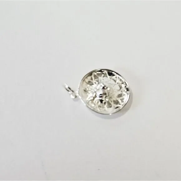 Vintage '80s Old Stock Small Silver 3D Mexican Sombrero Hat Pendant Charm - Picture 4 of 8